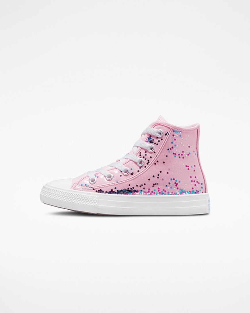 Tenisky Vysoke Converse Chuck Taylor All Star Encapsulated Glitter Dievcenske Oranžové Ruzove Modre | SK ED5R119